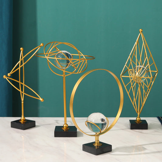 Creative Living Room Abstract Geometric Crystal Ball Ornaments