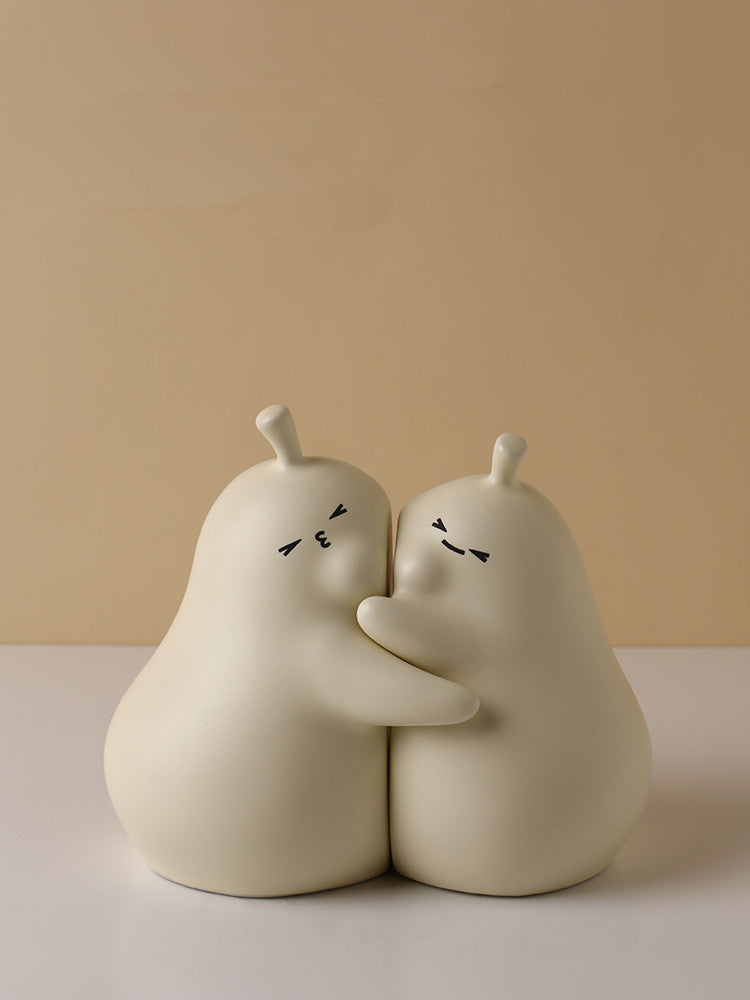Ins Lovely Ceramic Holding Pear Living Room Ornaments