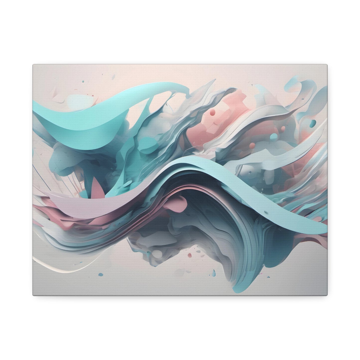 Pink and Blue Abstract Canvas Print