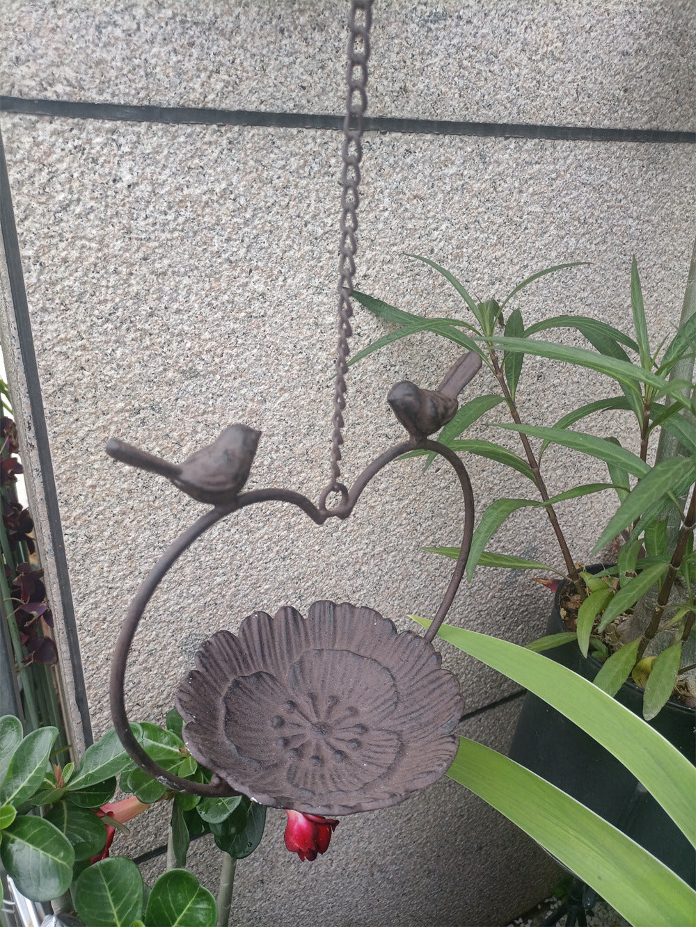Cast Iron Flowers Feeder Garden Decoration Ornaments