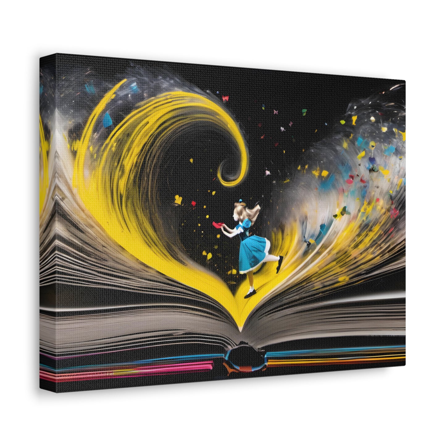 Alice In Wonderland Book Canvas Art