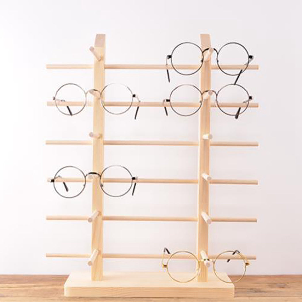 Glasses display stand jewellery wood