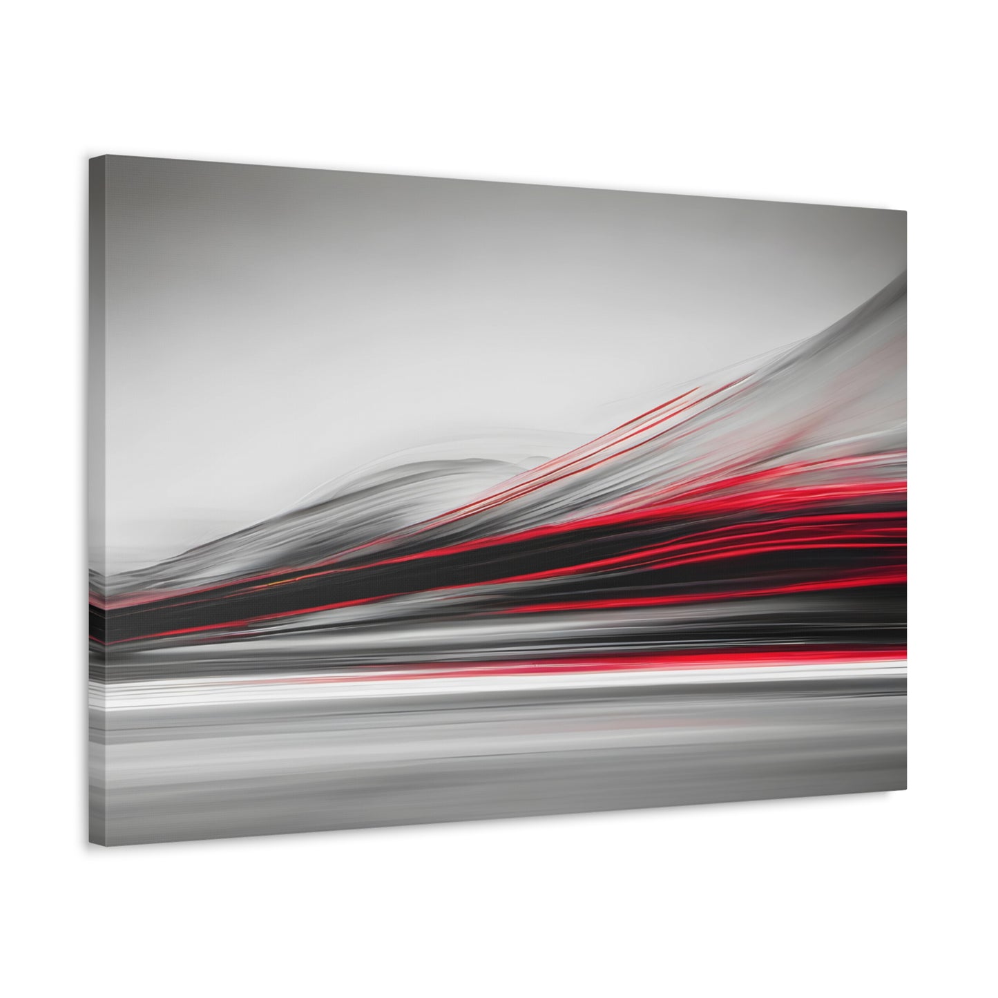 Long Exposure Red, Grey and Black Canvas Print