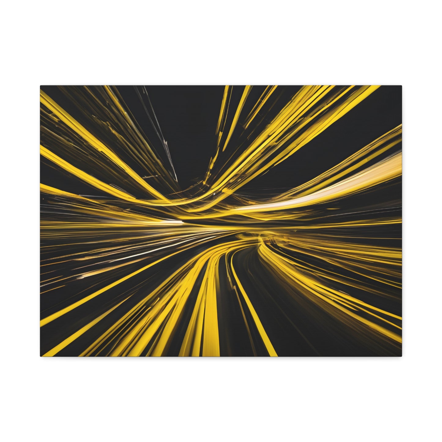 Long Exposure Yellow and Black Canvas Print