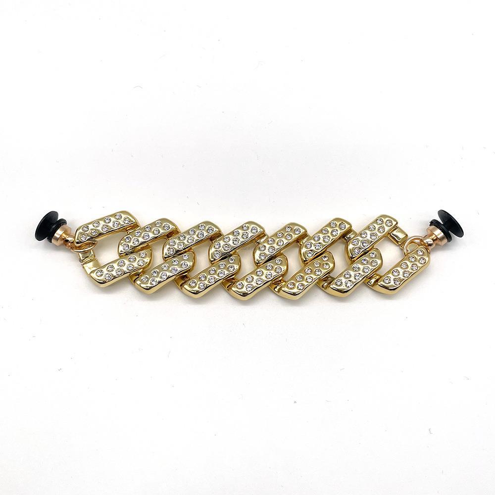 Jewelry Big Gold Chain Sneakers Accessories Decorative Buckle