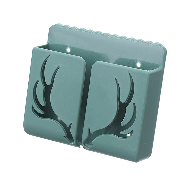 Wall-mounted remote control storage box storage rack