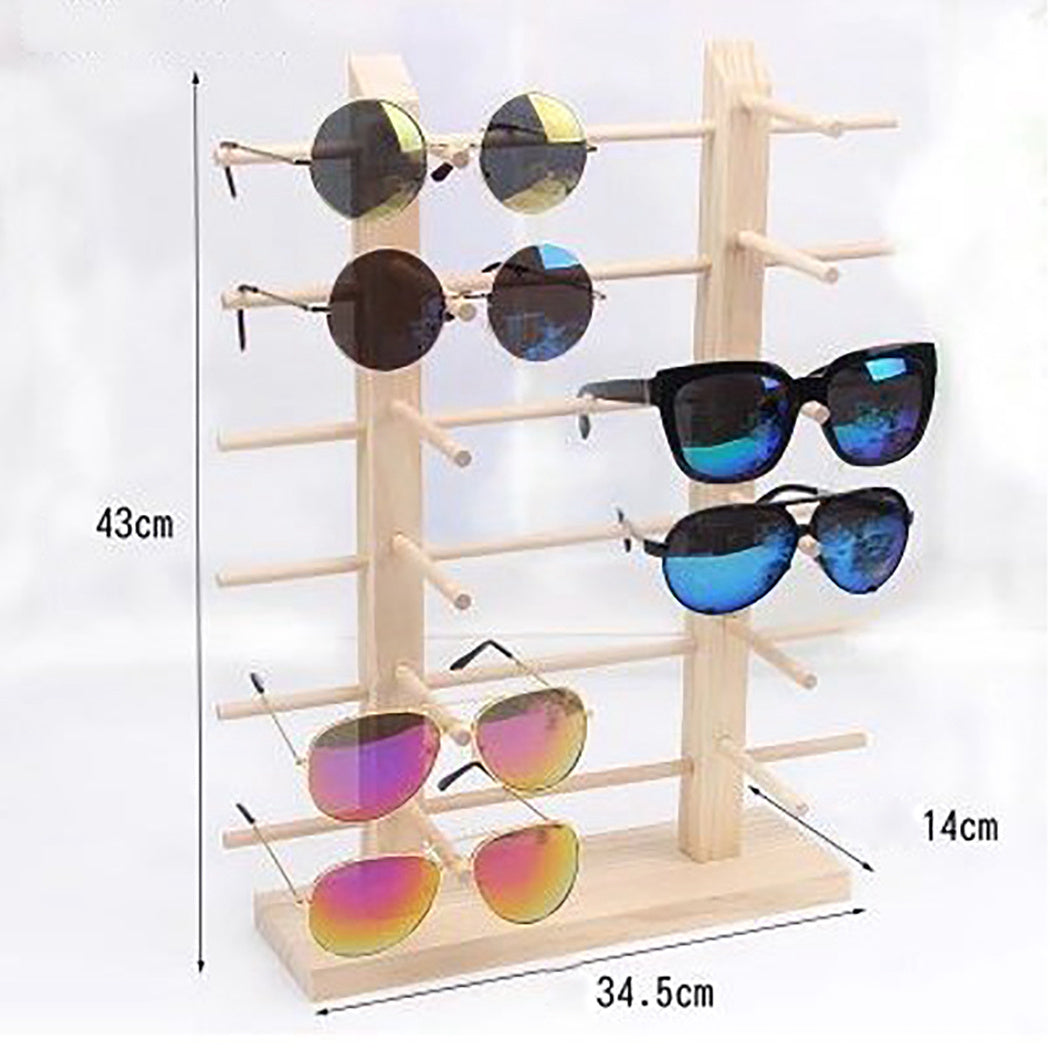 Glasses display stand jewellery wood