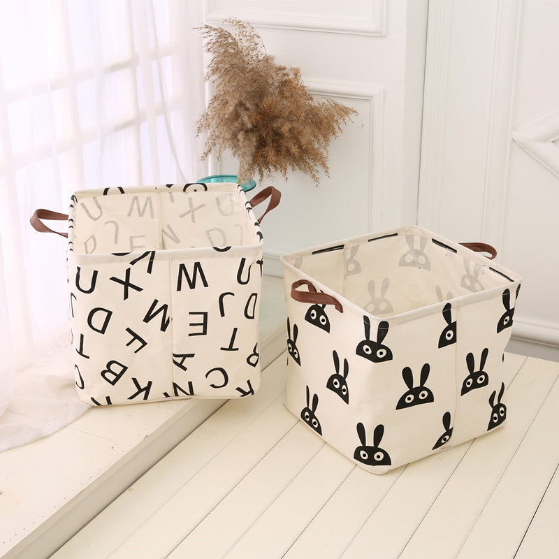 Storage basket cotton linen folding storage box