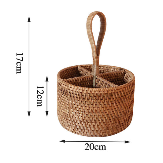Creative Multifunctional Storage Box With Rattan Handmade Storage Basket