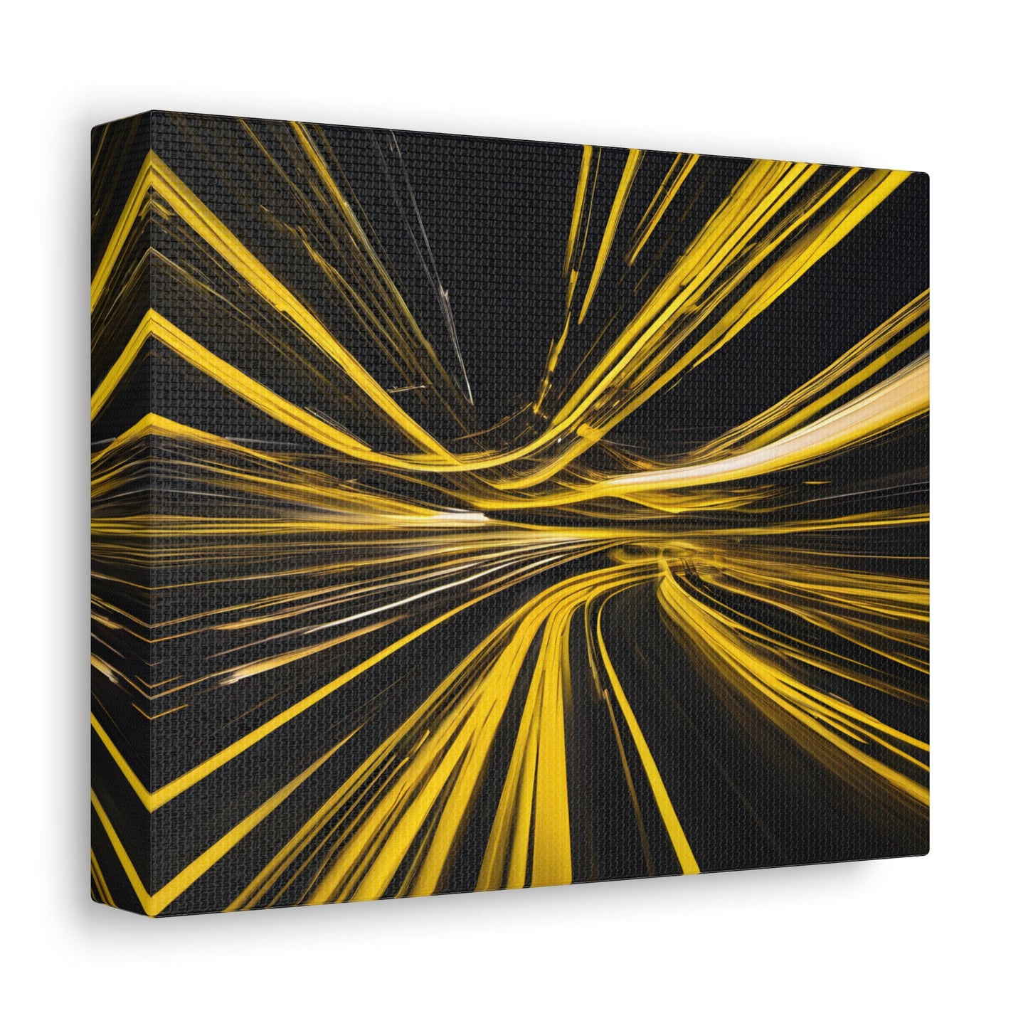 Long Exposure Yellow and Black Canvas Print