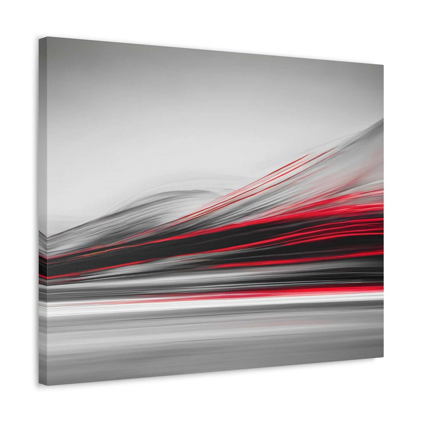 Long Exposure Red, Grey and Black Canvas Print