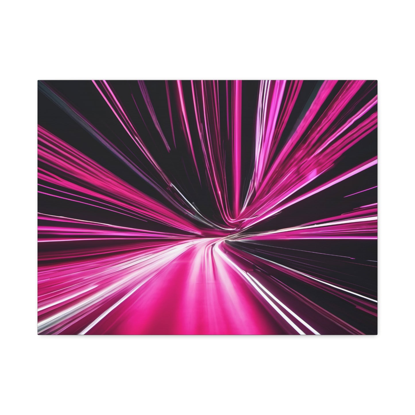 Long Exposure Pink and Black Canvas Print