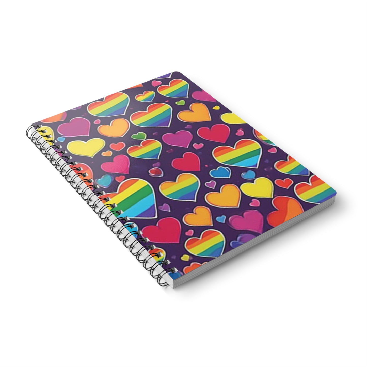 LGBTQ Heart Pattern A5 Notebook