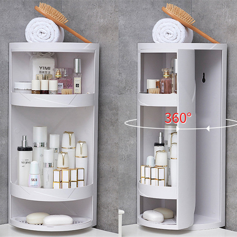 Kitchen And Bathroom Rotating Storage Triangle Storage Rack