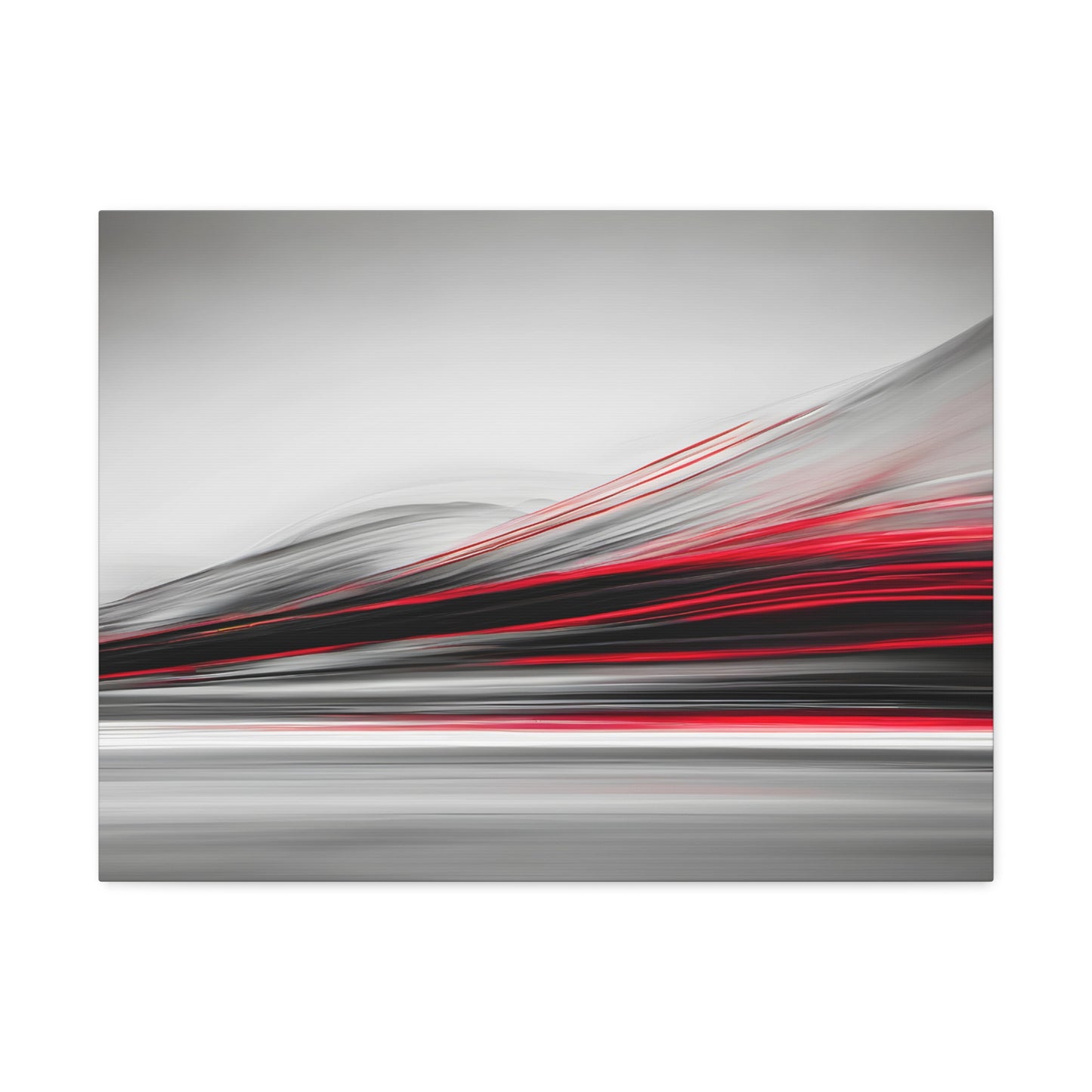 Long Exposure Red, Grey and Black Canvas Print