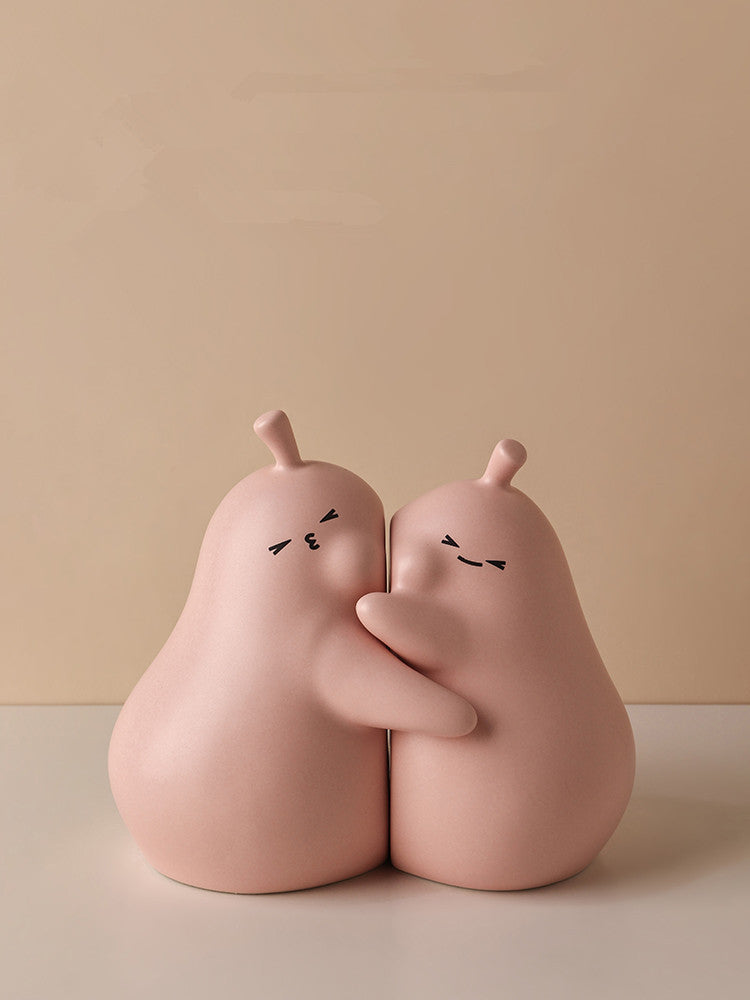 Ins Lovely Ceramic Holding Pear Living Room Ornaments