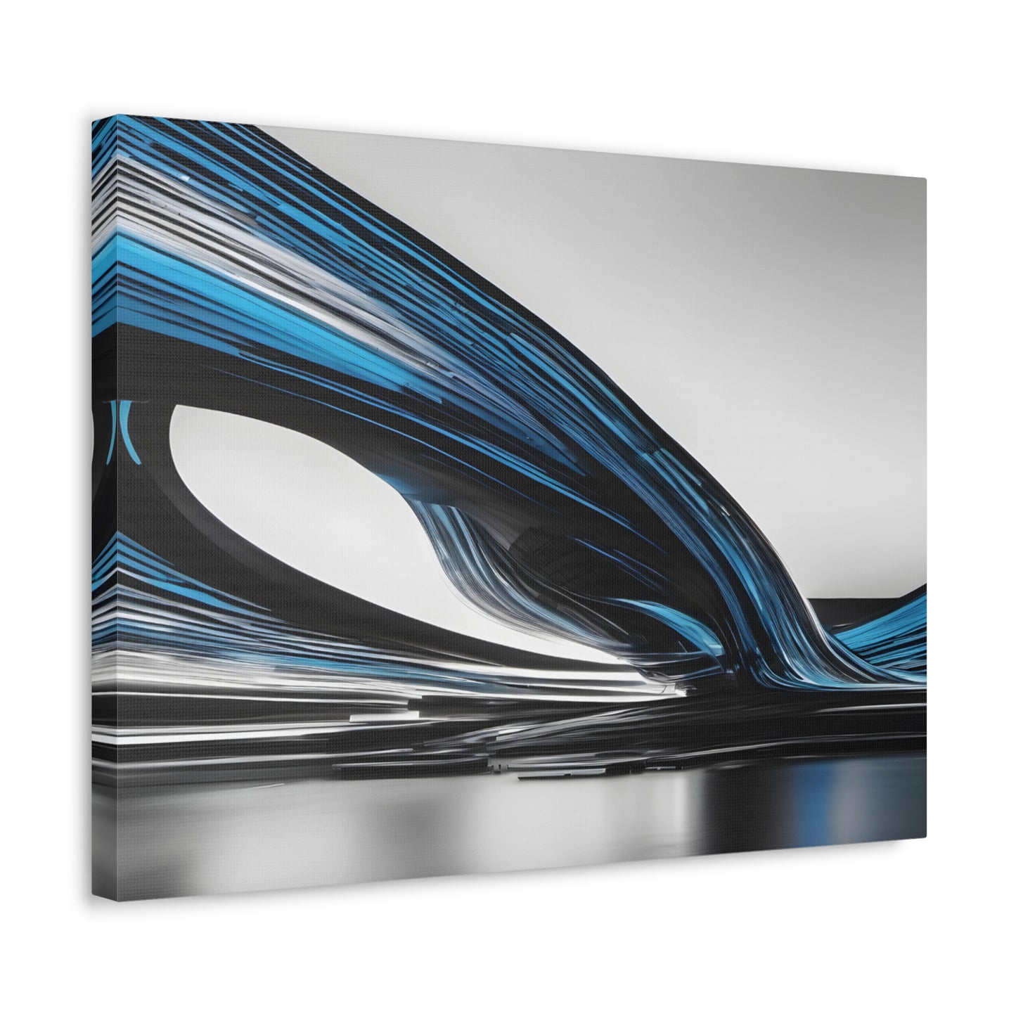 Long Exposure Blue, Grey and Black Canvas Print