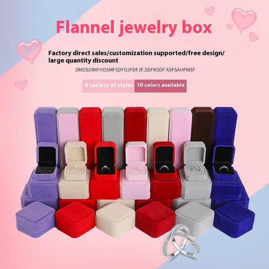 Jewellery Box Bracelet Ring Flannel Storage