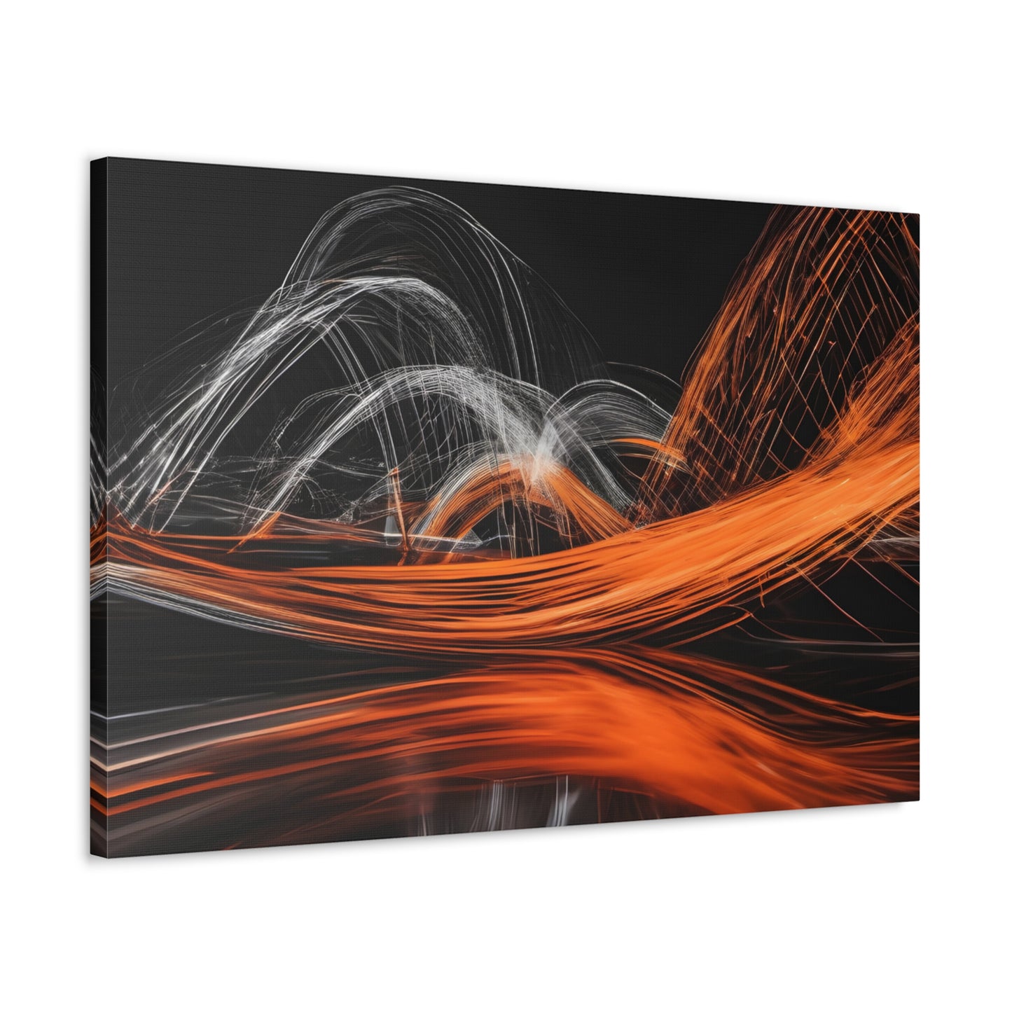 Long Exposure Orange and Black Canvas Print