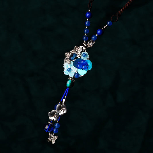 Sweater Chain Fashion Jewelry Shell Flower Vintage Necklace
