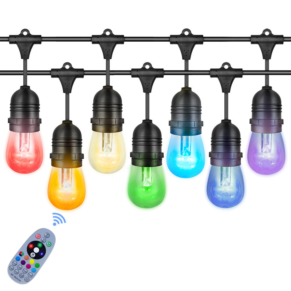 Outdoor Waterproof RGB Solar Lights Plugged Directly For Courtyard Garden