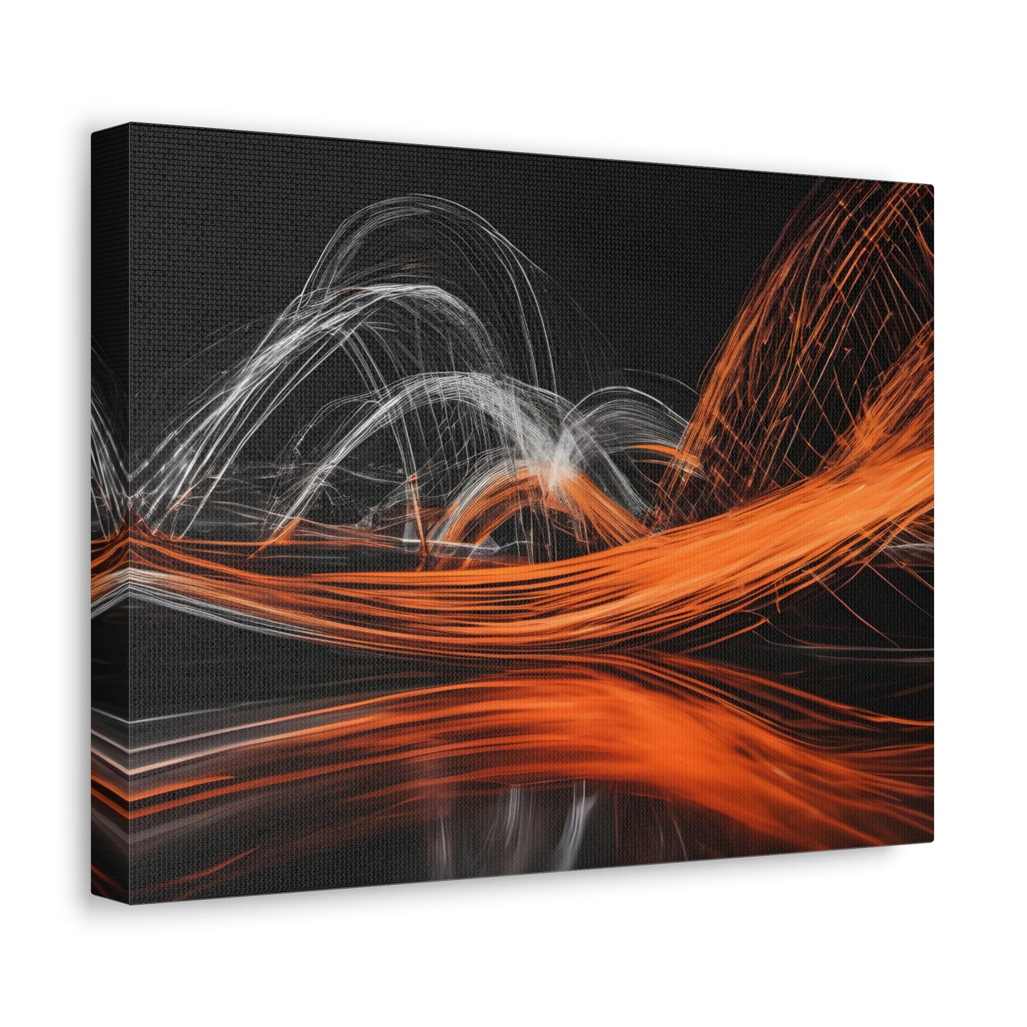 Long Exposure Orange and Black Canvas Print