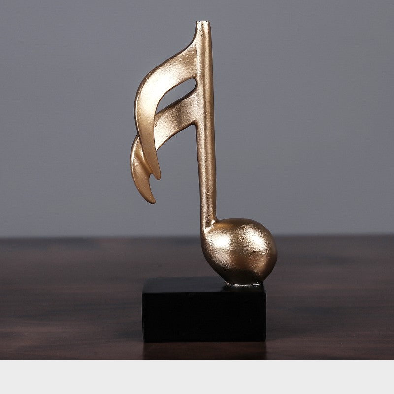 Living room golden musical note model ornaments