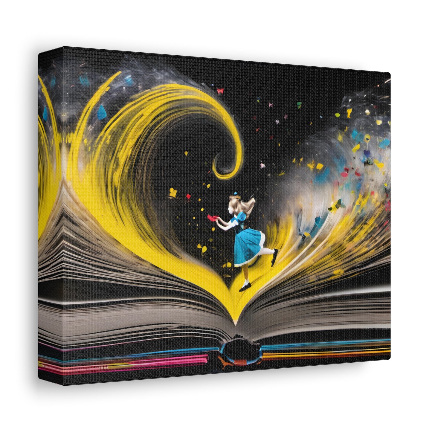 Alice In Wonderland Book Canvas Art