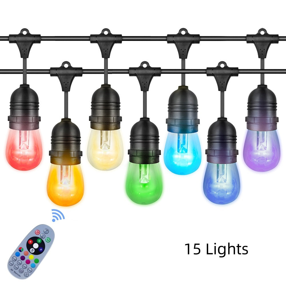Outdoor Waterproof RGB Solar Lights Plugged Directly For Courtyard Garden