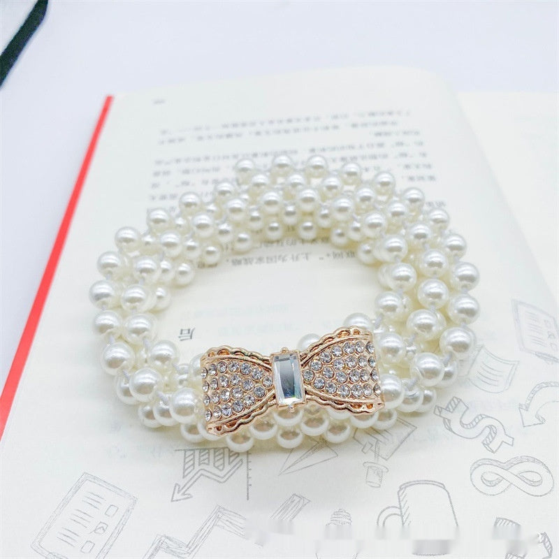 Fashion Jewelry Women's White Pearl Waist Chain Decoration