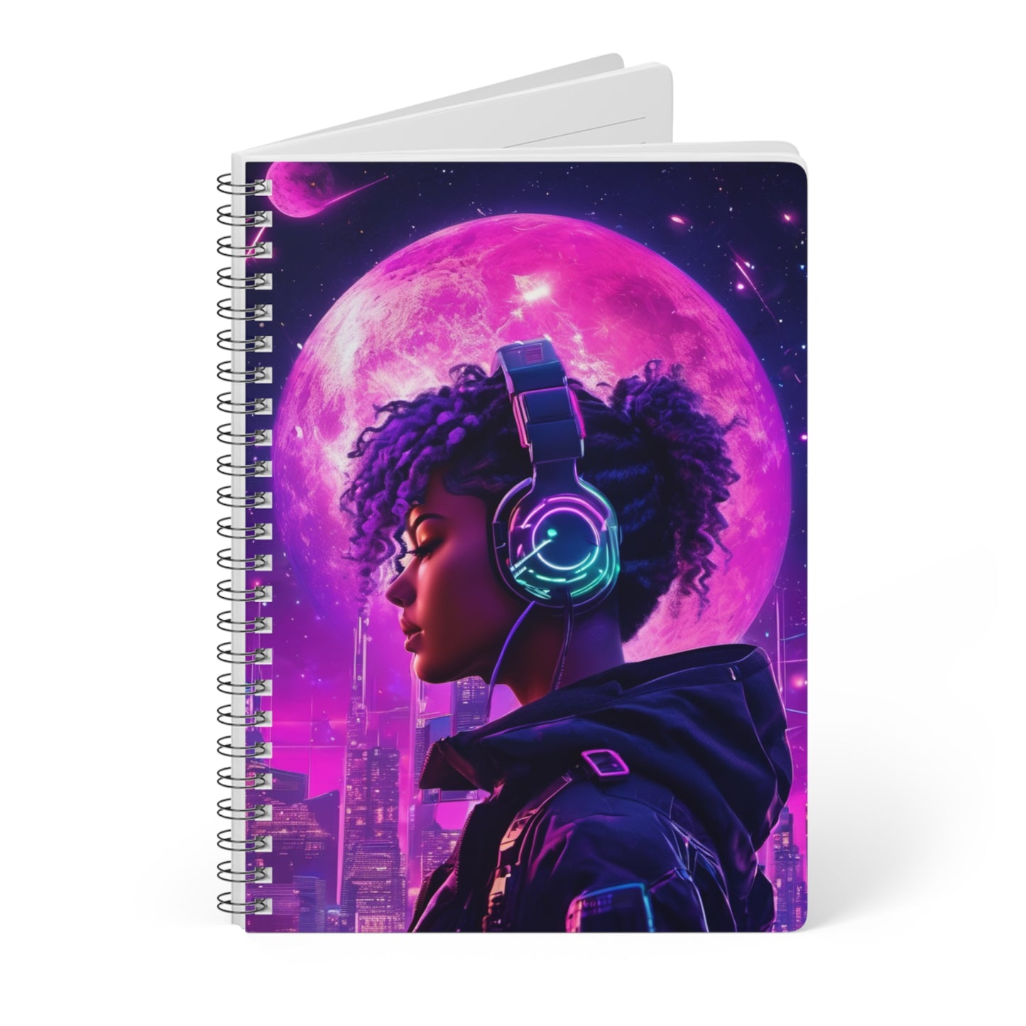 Purple Moon A5 Notebook