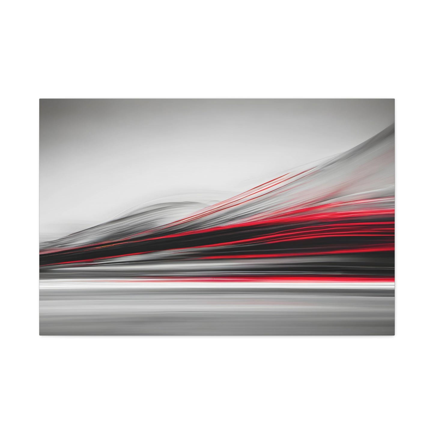 Long Exposure Red, Grey and Black Canvas Print