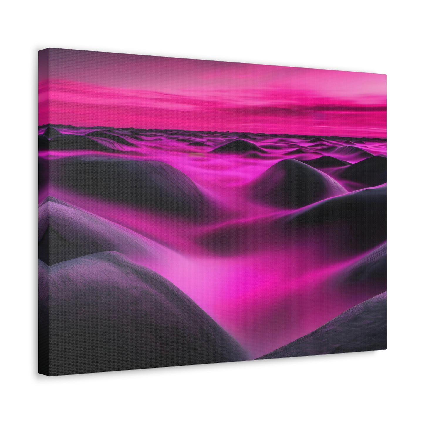 Long Exposure Pink and Black Canvas Print