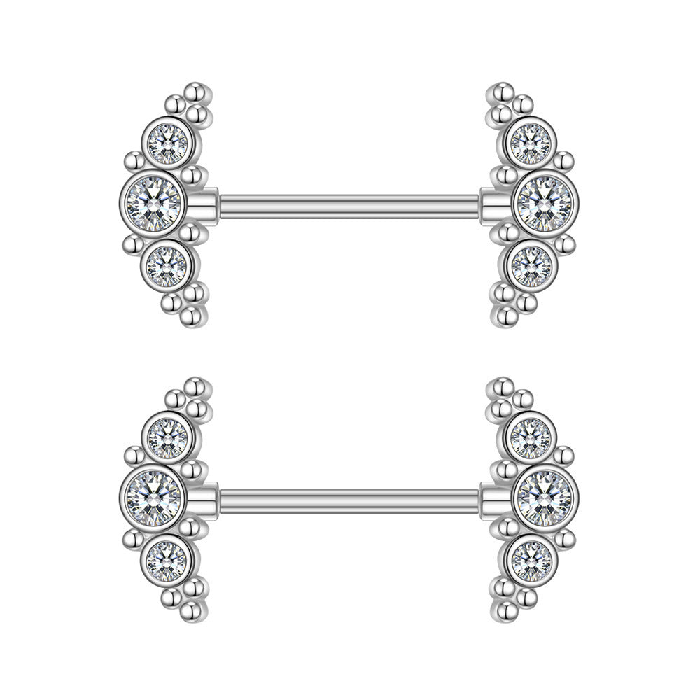 Zircon Nipple Ring Adhesive Nail Grease Piercing Jewelry
