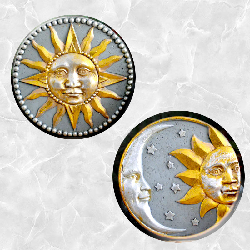American Retro Distressed Sun Moon God Garden Ornaments Pendant Ornaments