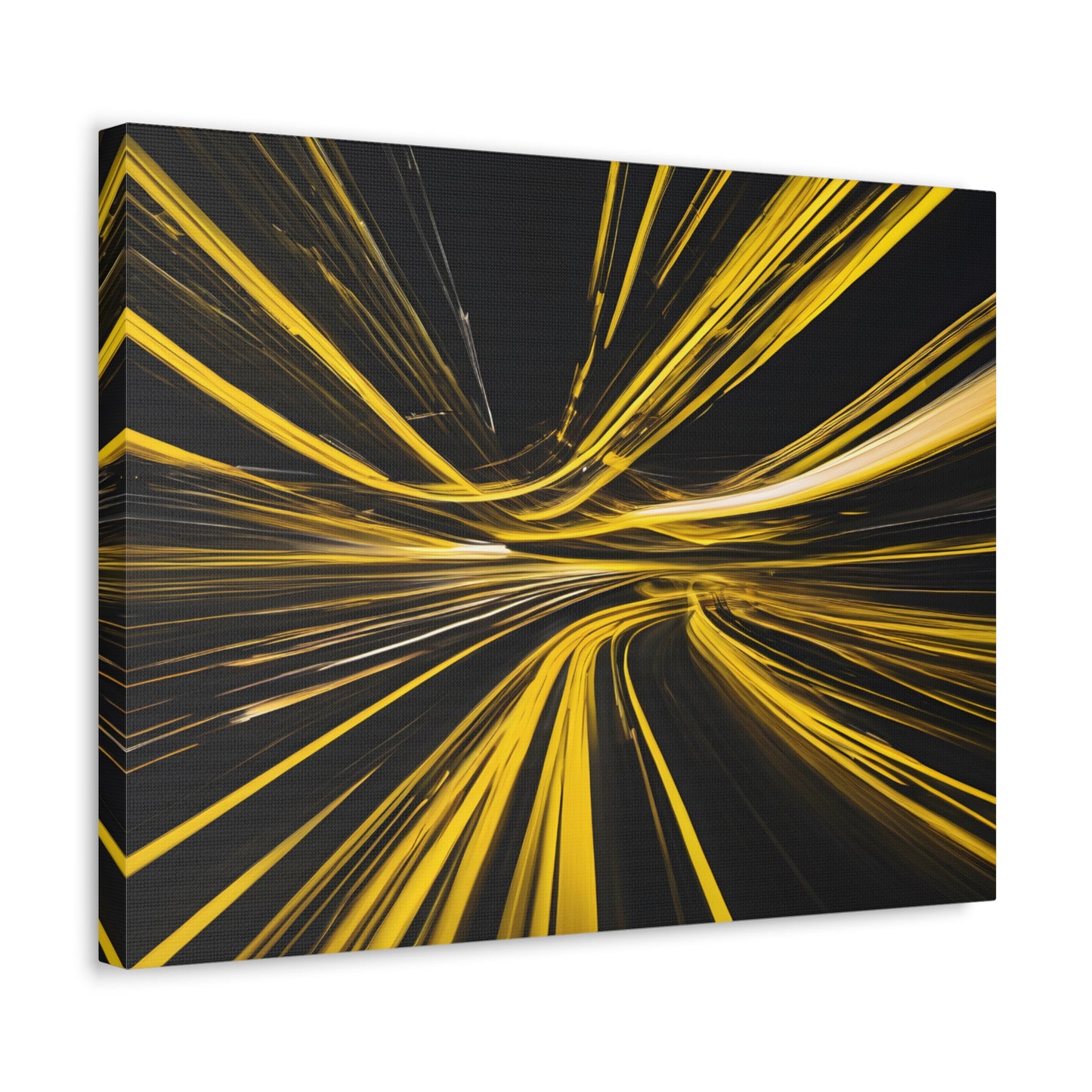 Long Exposure Yellow and Black Canvas Print