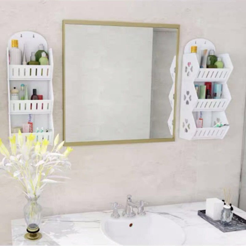 Bathroom Storage Waterproof Wall Storage Rack Punch-free