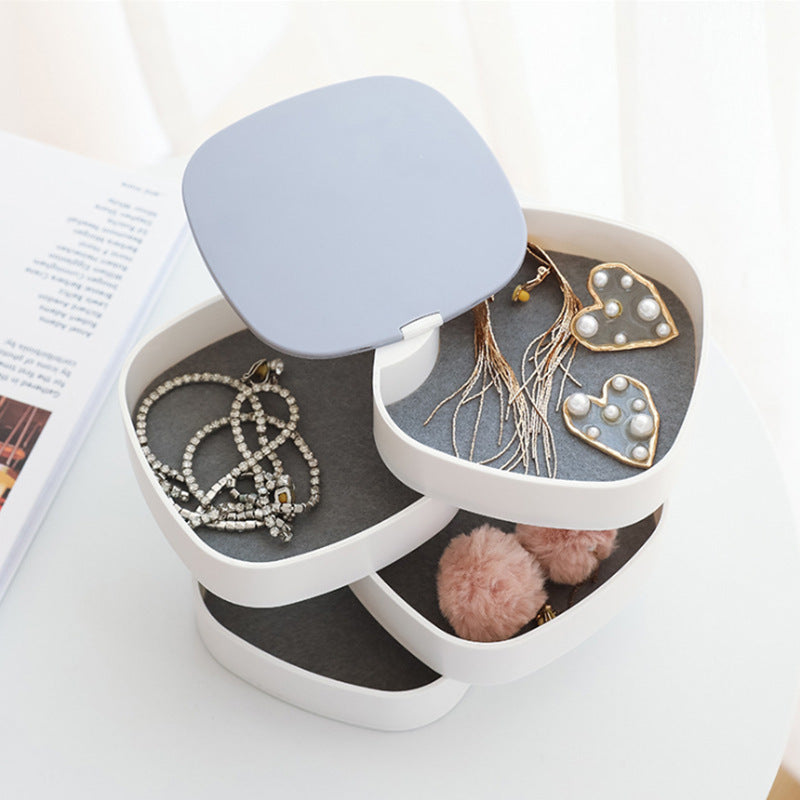 Multifunctional Rotatable Small Jewelry Storage Box