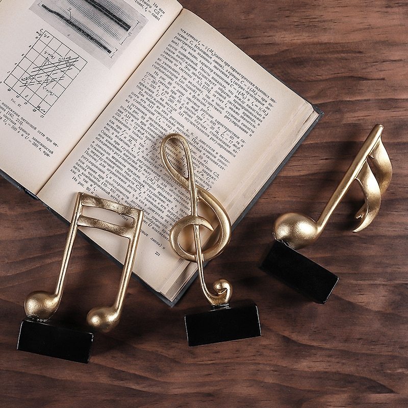 Living room golden musical note model ornaments
