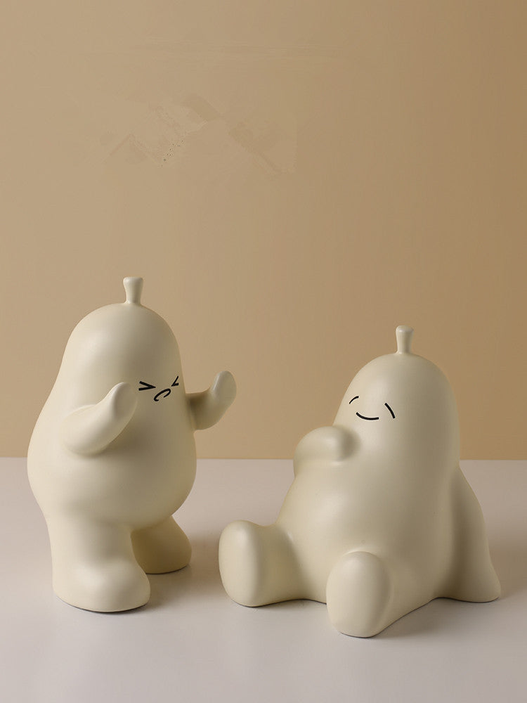 Ins Lovely Ceramic Holding Pear Living Room Ornaments