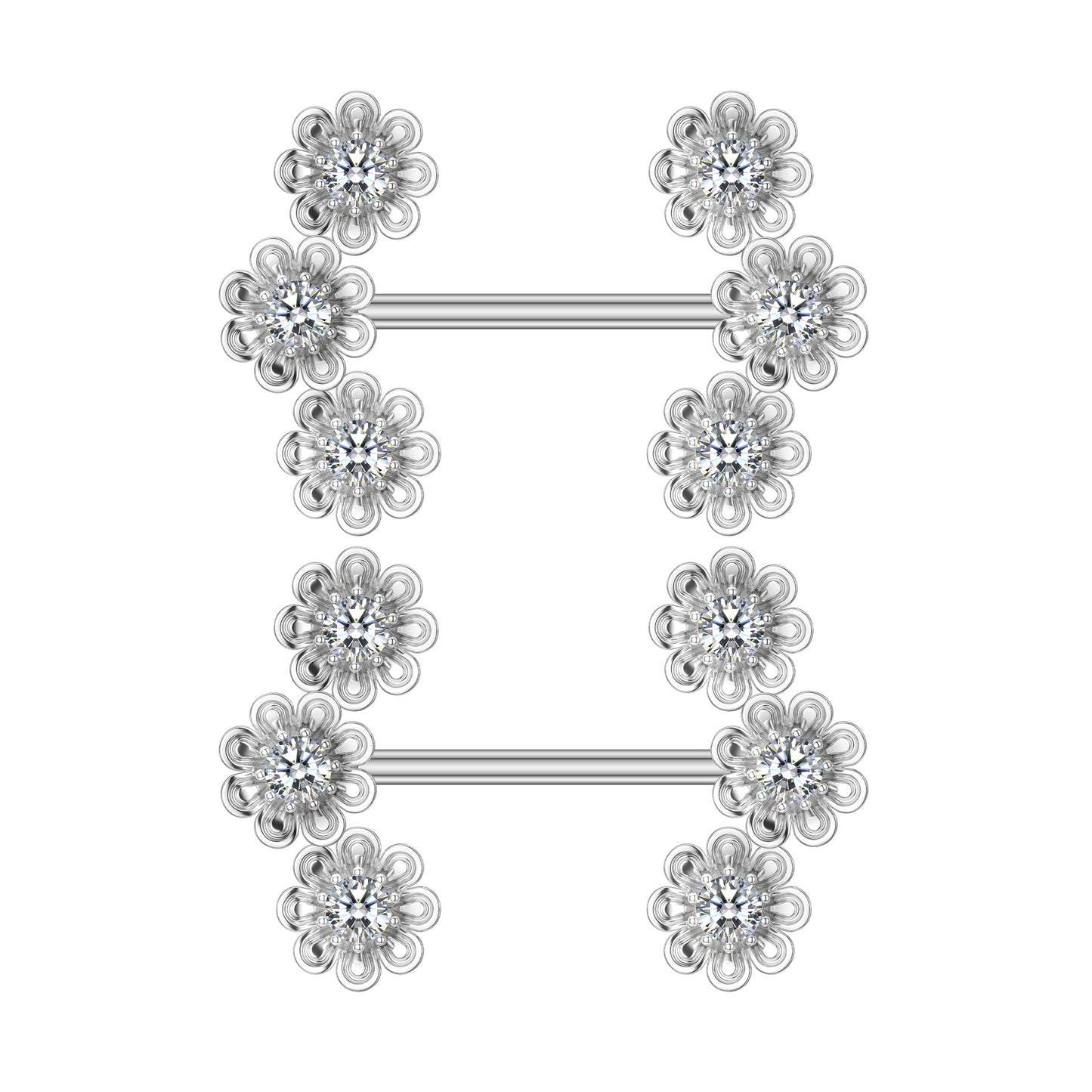 Zircon Nipple Ring Adhesive Nail Grease Piercing Jewelry