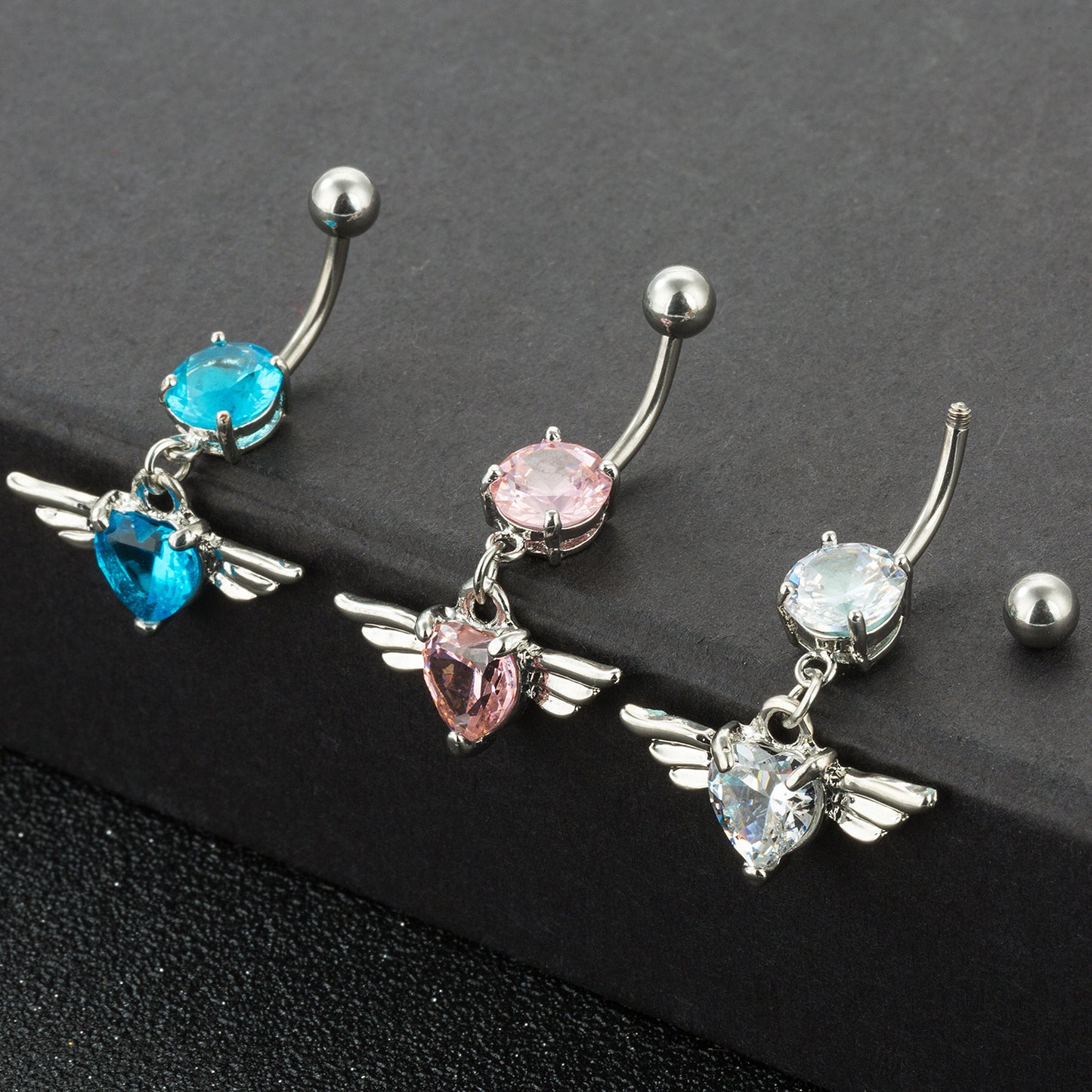 Love Heart-Shaped Belly Button Piercing Jewelry