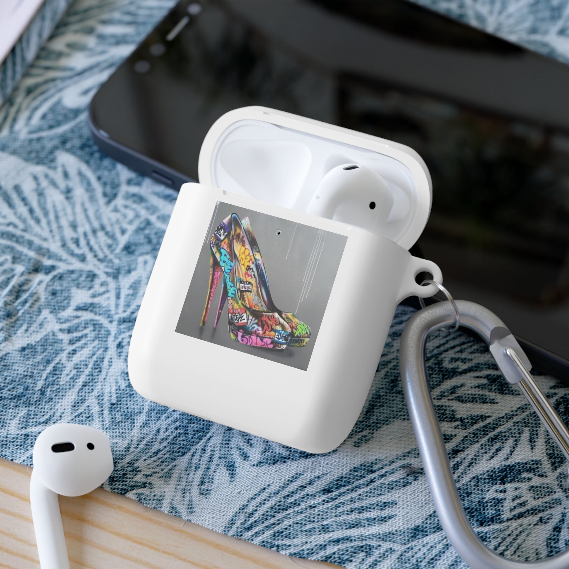 Graffiti Heels AirPods and AirPods Pro Case Cover, designed to safeguard your precious devices against bumps, scratches, and drops. Crafted with premium Thermoplastic Polyurethane (TPU) material