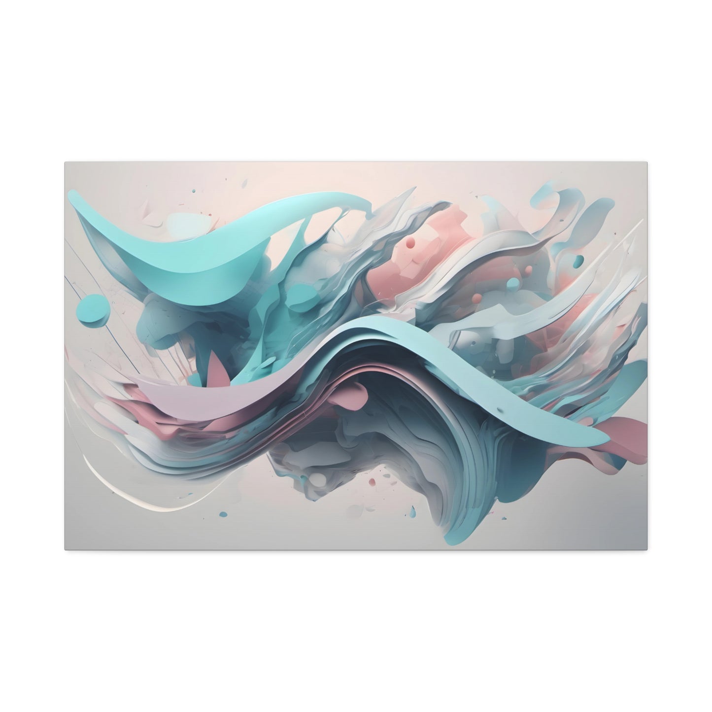 Pink and Blue Abstract Canvas Print