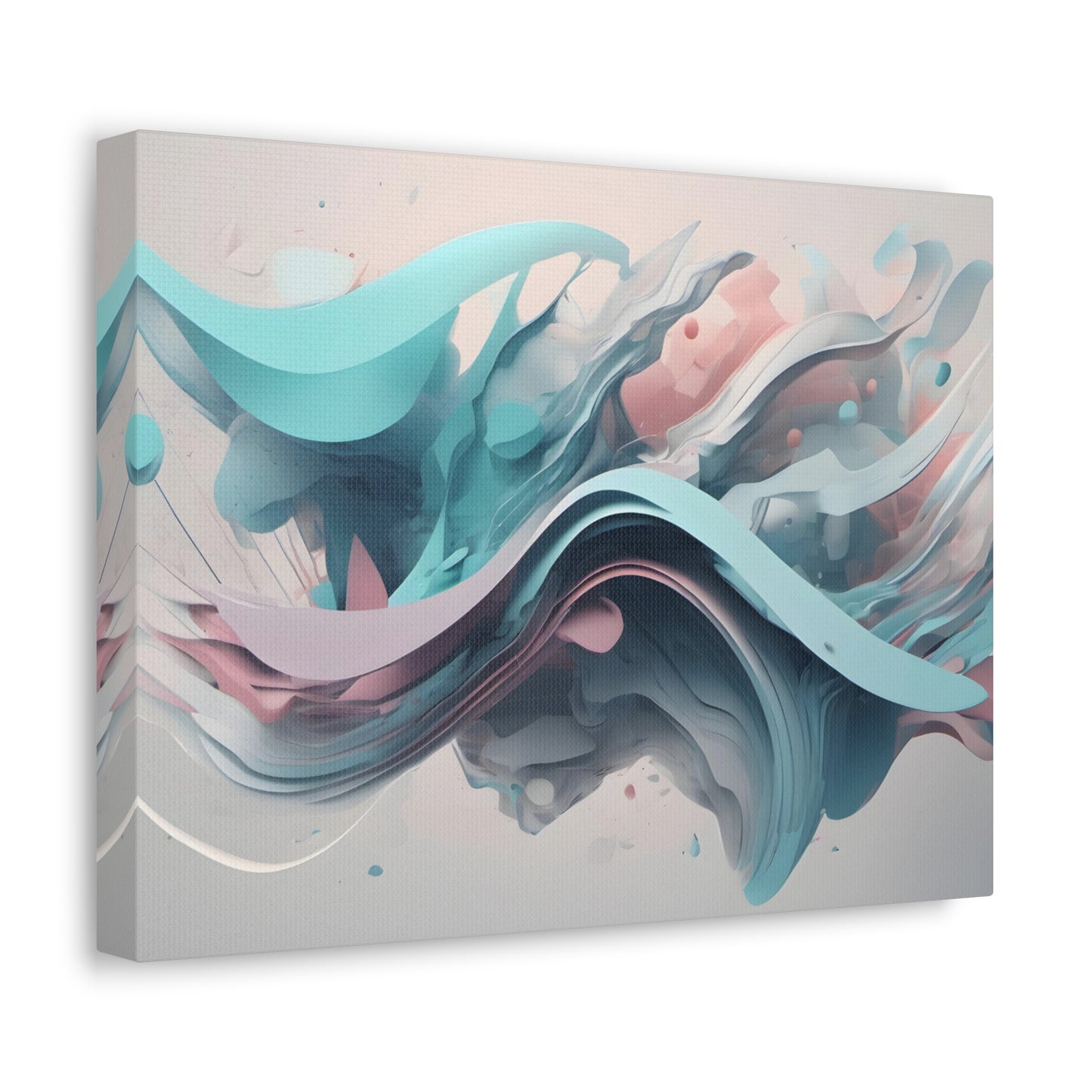 Pink and Blue Abstract Canvas Print