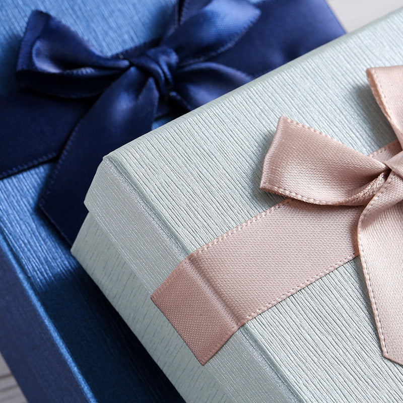 New Lenny Pattern Bow Jewellery Box Jewelry Box Stud Earrings Box Ring Box Bracelet Box Necklace Box