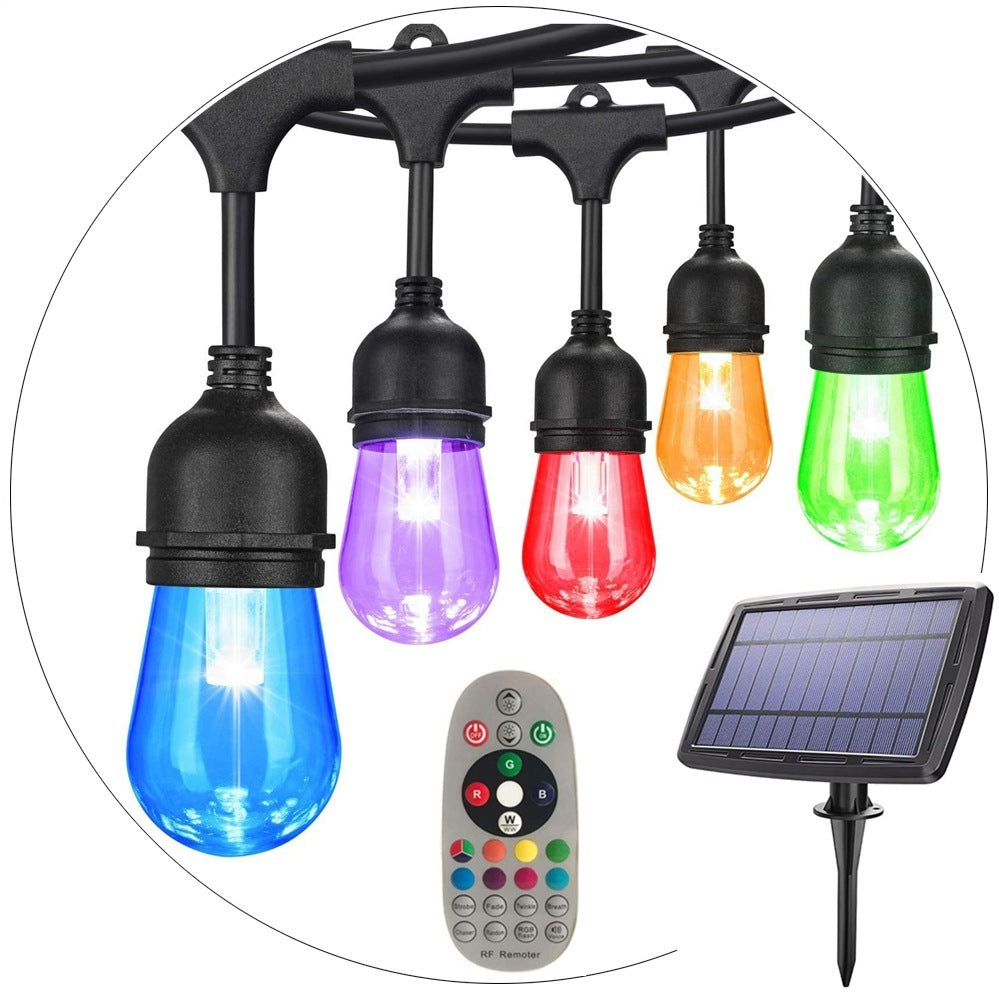 Outdoor Waterproof RGB Solar Lights Plugged Directly For Courtyard Garden