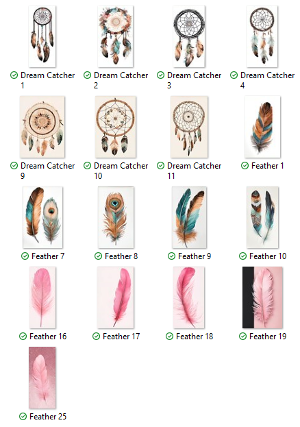 Feathers and Dream Catchers-Mix & Match Collection