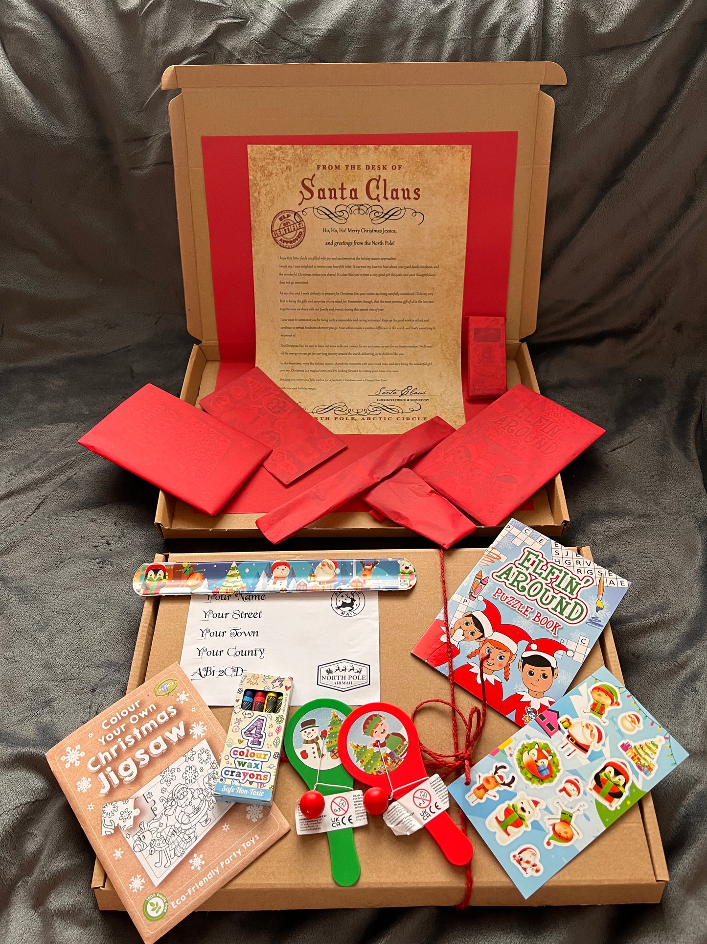 Father Christmas Gift Box Reply Letter