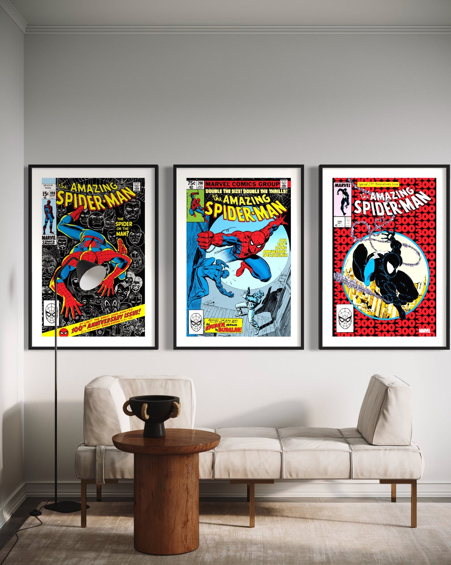 100th 200th 300th Edition Spider-Man Comic Cover Prints